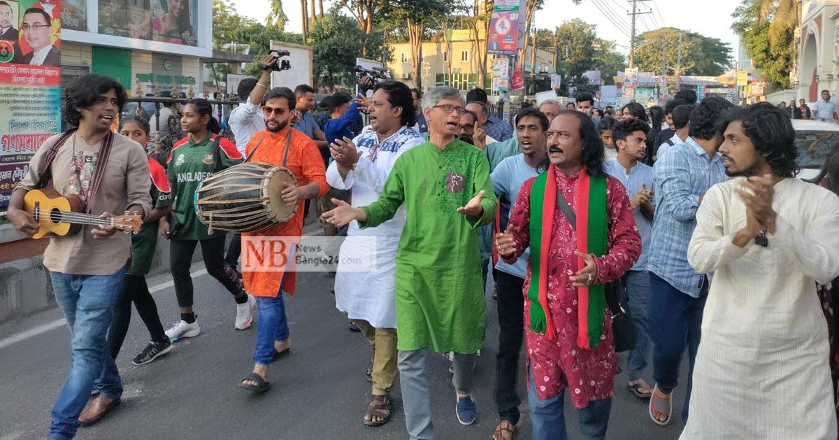 কুষ্টিয়ায় বাউলদের ওপর হামলার প্রতিবাদে সিলেটে ‘গানমিছিল’