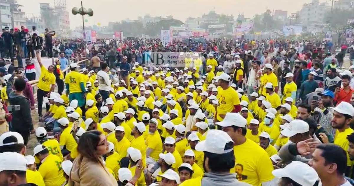 গোলাপবাগ মাঠ ছাড়িয়ে সড়কে বিএনপি নেতা-কর্মীরা