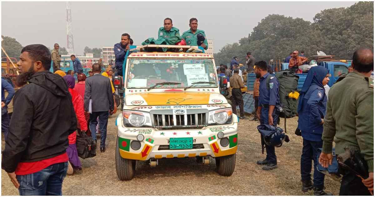 কনকনে শীতে রংপুর সিটিতে ভোট শুরু