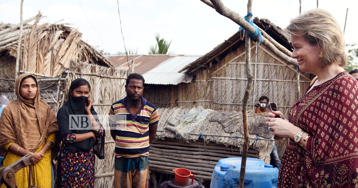 খুলনার উপকূলীয় জনপদে বেলজিয়ামের রানি