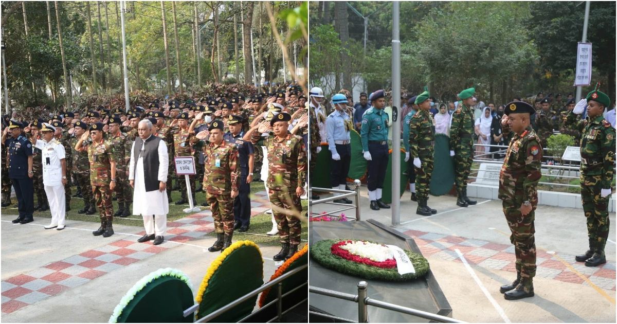 বিডিআর বিদ্রোহ: শহীদ সেনা কর্মকর্তাদের কবরে শ্রদ্ধা  