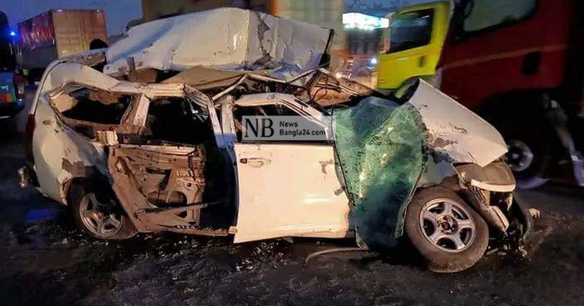 প্রাইভেটকারে-ট্রাকের-ধাক্কা-প্রাণ-গেল-প্রবাসী-কিশোরীর