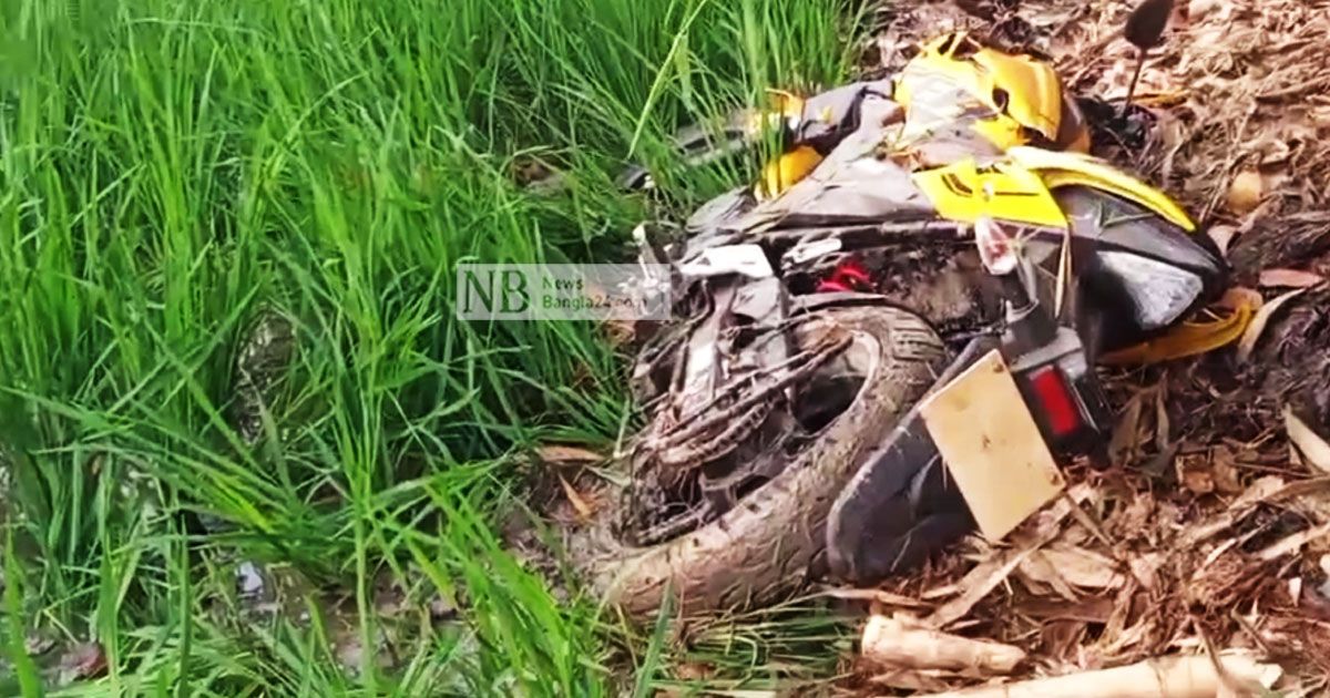 মেহগনি-গাছে-ধাক্কা-লেগে-ধানক্ষেতে-বাইক-প্রাণ-গেল-দুই-আরোহীর