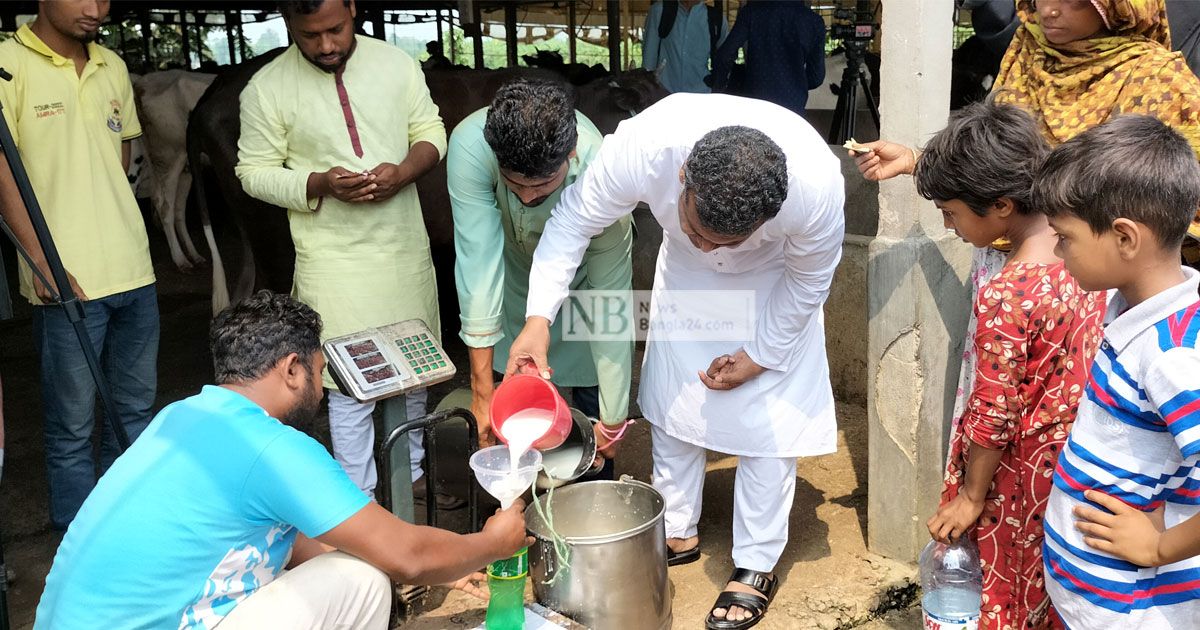 রমজানে ১০ টাকা লিটারে দুধ বিক্রি করছেন এরশাদ