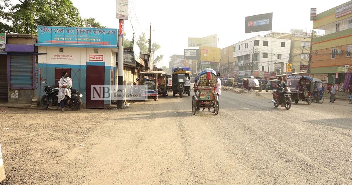 কুষ্টিয়ার দুই সড়কে বাস ধর্মঘট