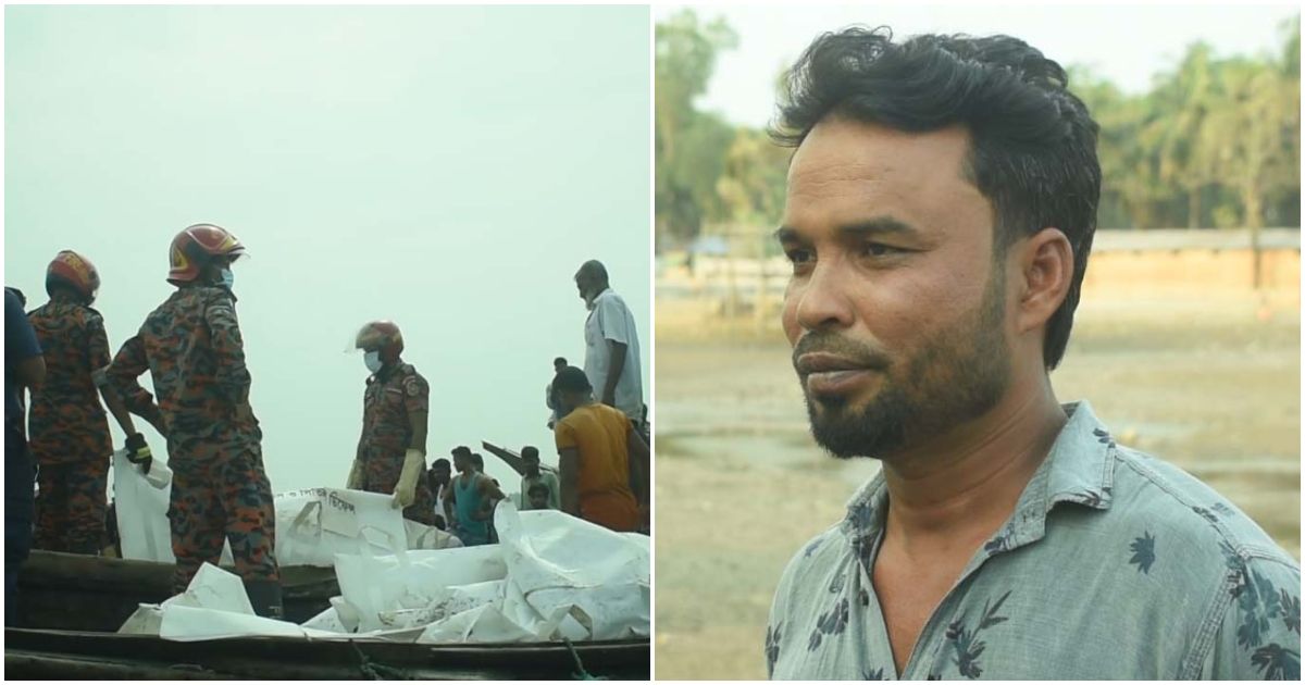 ১০ মরদেহ: মাঝসাগর থেকে ট্রলারটি টেনে আনেন গুরা মিয়া