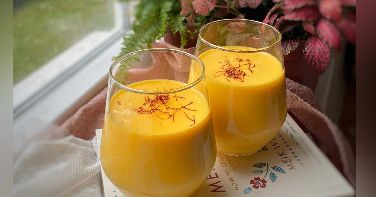 Drink-saffron-mango-flavor-in-summer