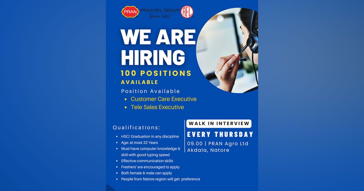 PRAN-RFL-will-hire-100-people-through-direct-interview