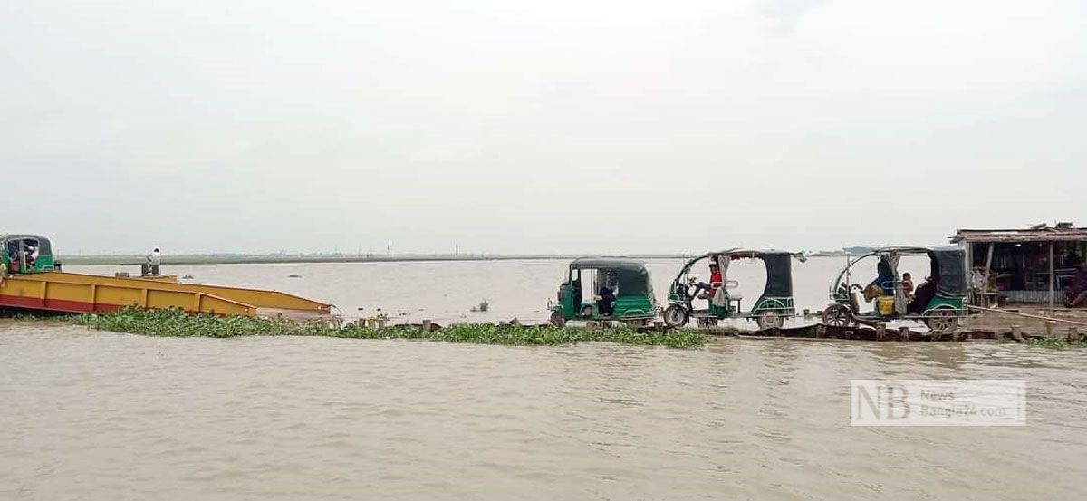 নদীগুলোতে বাড়ছে পানি, হাওরে ফেরি চলাচল বন্ধ