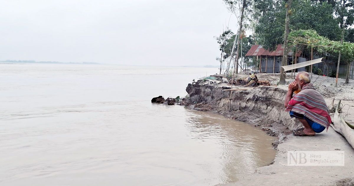 তিস্তা ধরলা যমুনায় ভাঙন, নদীগর্ভে ২ স্কুলসহ বহু বাড়ি ও আবাদি জমি