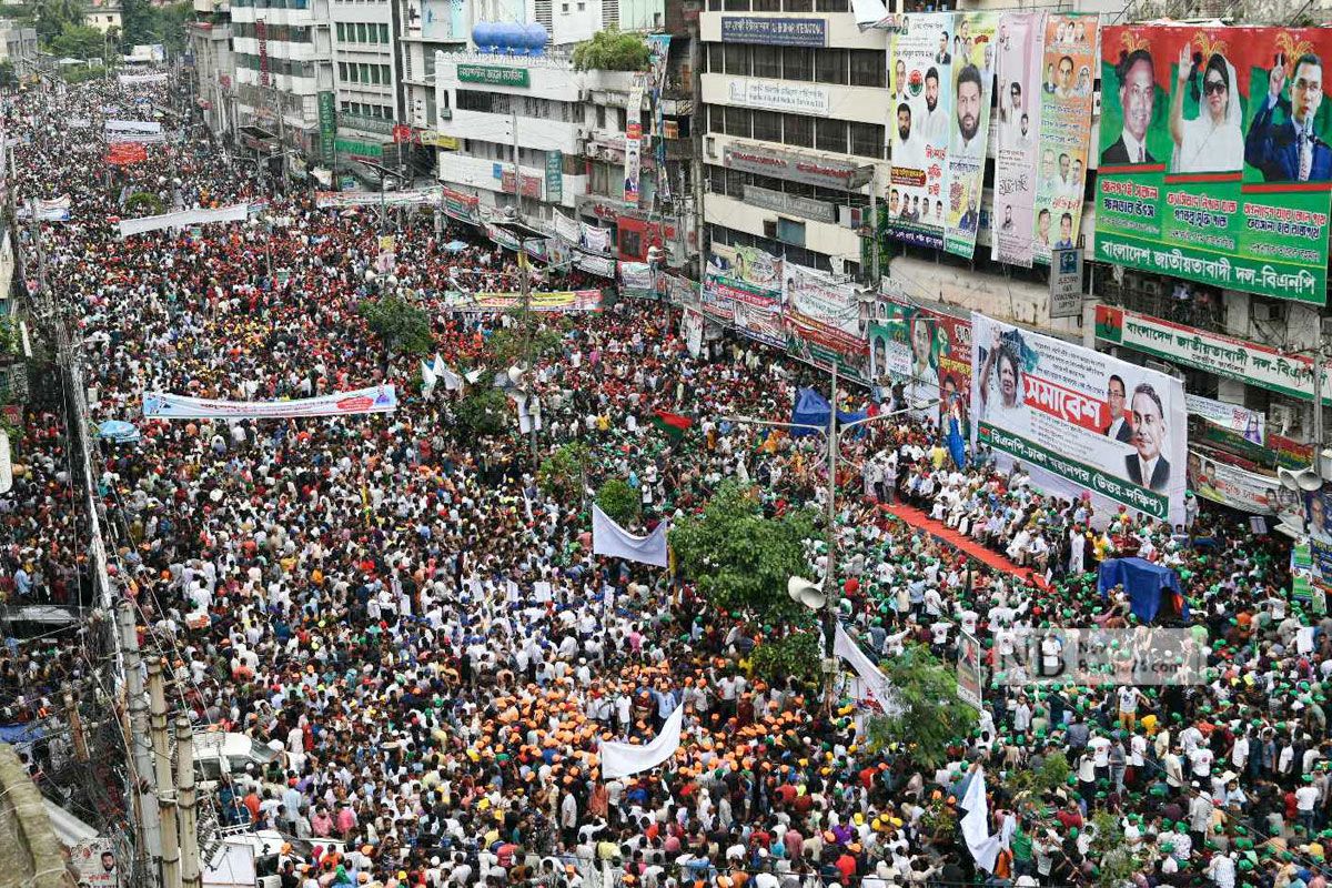 নয়াপল্টনে বিএনপির সমাবেশ শুরু