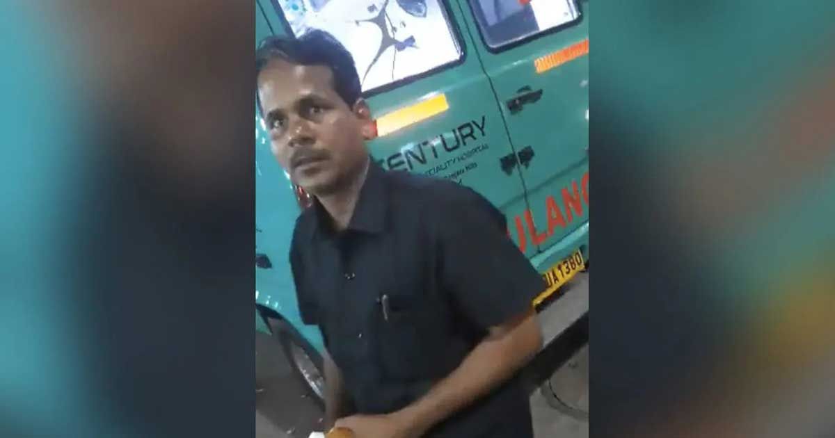 খাবার-খেতে-সাইরেন-অ্যাম্বুলেন্সচালকের-ভিডিও-ভাইরাল