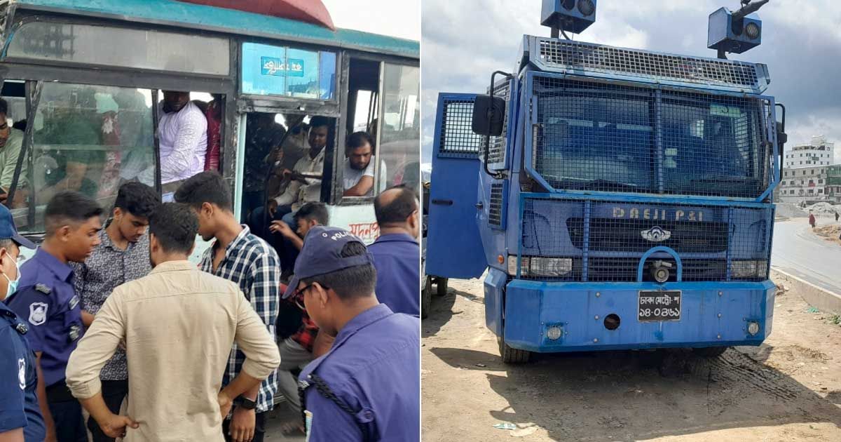 সাঁজোয়া যান বসিয়ে নারায়ণগঞ্জে ঢাকামুখী সড়কে তল্লাশি