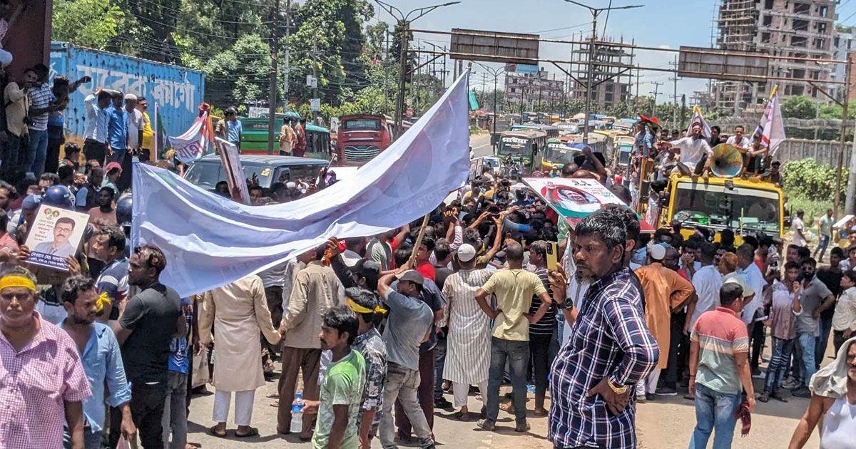 বিএনপির-পদযাত্রায়-যানজট-আরিচা-সড়কে