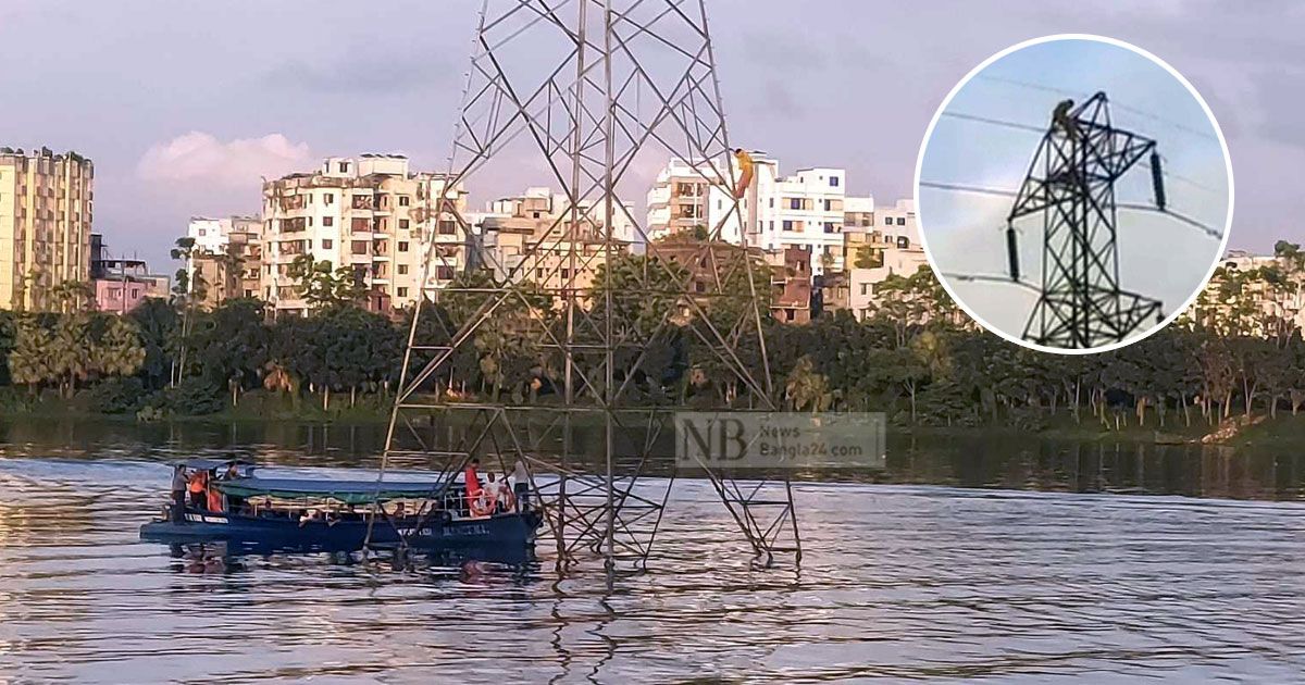 হাতিরঝিলের বৈদ্যুতিক টাওয়ারে নারী, দুই ঘণ্টা পর উদ্ধার