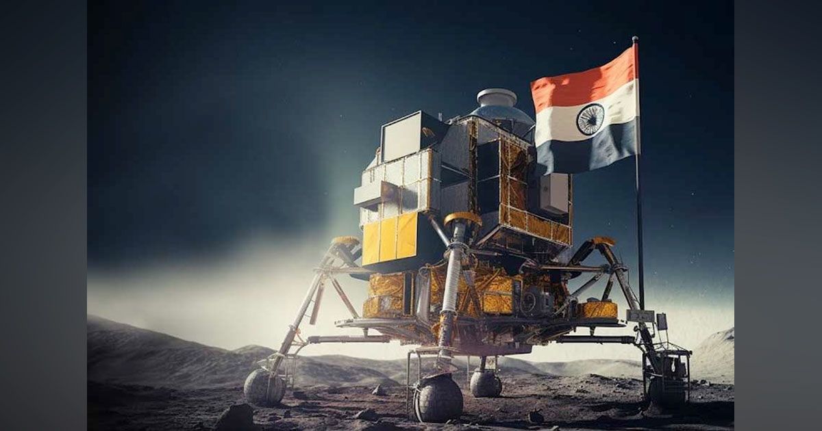 Indias-Chandrayaan-3-landed-on-the-South-Pole-of-the-Moon