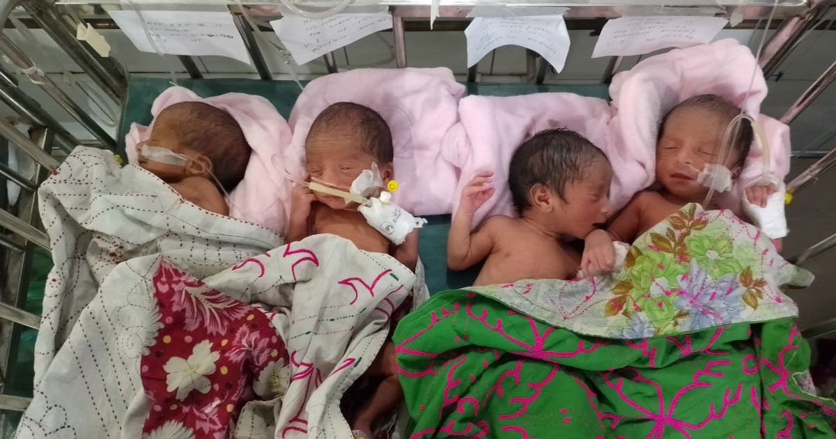 বরিশাল হাসপাতালে একসঙ্গে চার শিশুর জন্ম