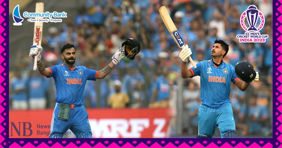 বিরাট-শ্রেয়াসের-সেঞ্চুরিতে-ভারতের-সংগ্রহ-৩৯৭