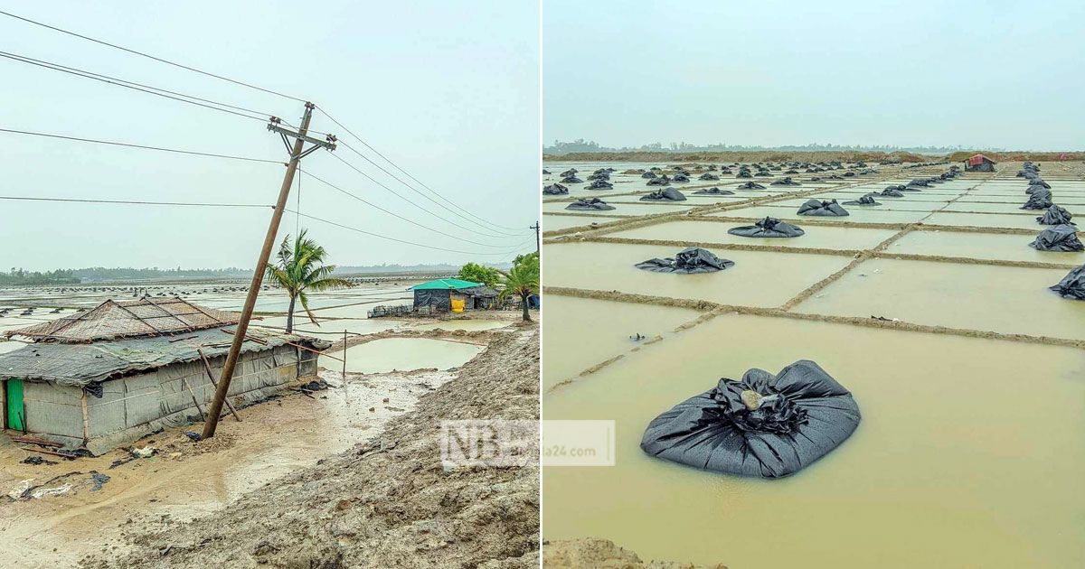 প্লাবন আতঙ্কে উপকূলবাসী, প্রান্তিক লবণচাষির মাথায় হাত