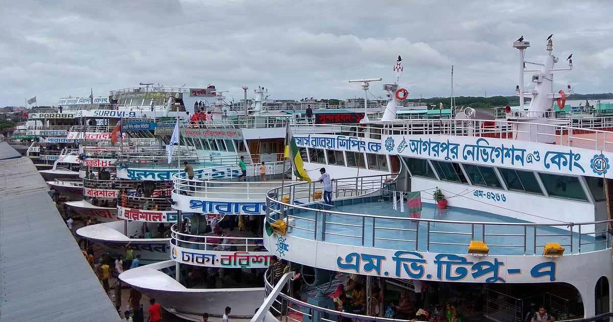 বরিশালে-লঞ্চ-চলাচল-বন্ধ