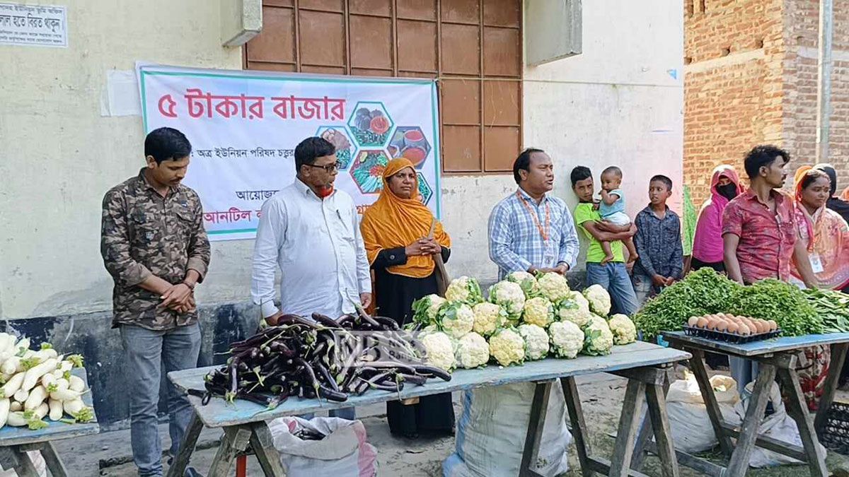 পাঁচ টাকায় ব্যাগভর্তি বাজার
