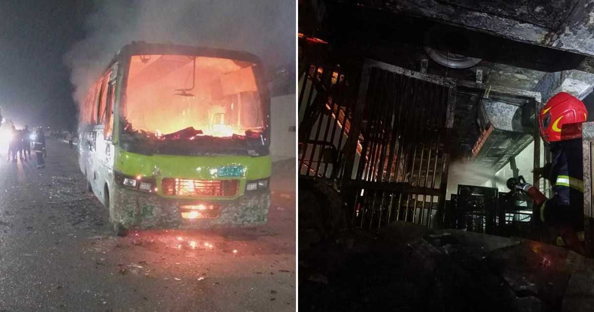 Two-buses-caught-fire-in-Dhaka