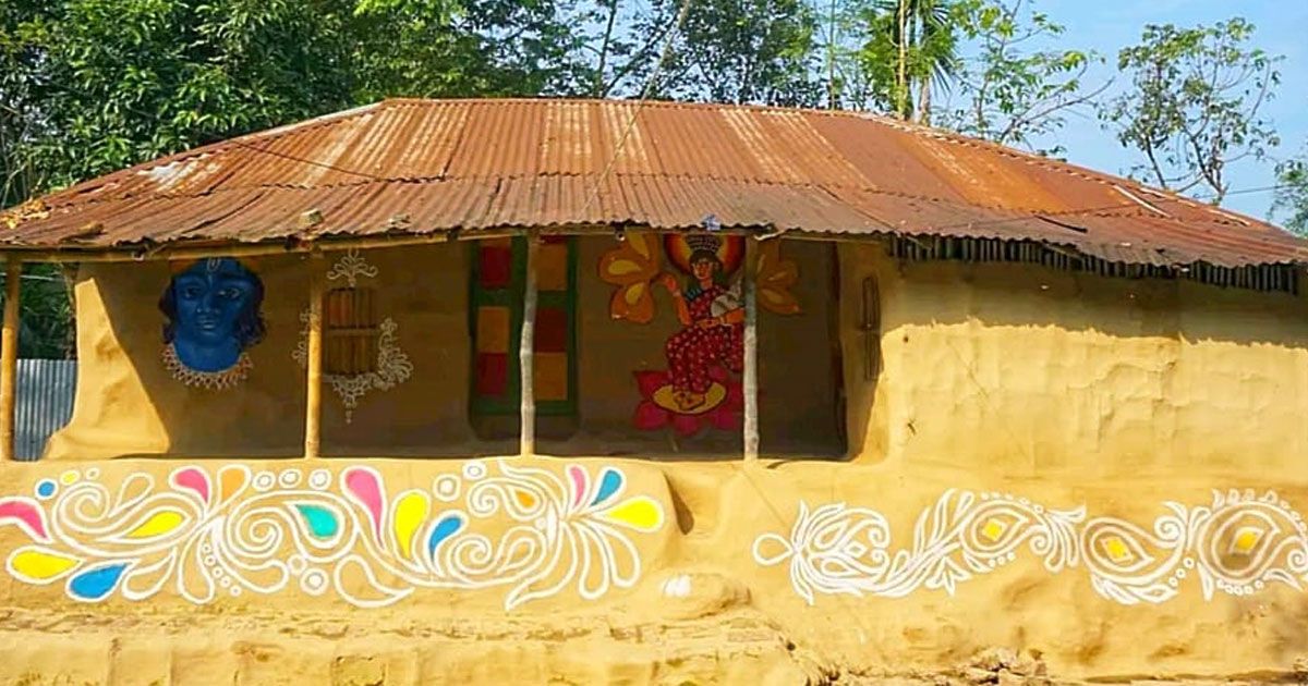 ইবি শিক্ষার্থীদের আল্পনায় ইন্দ্রজিতের ঘরে নবপ্রাণ