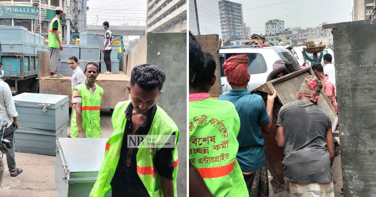 কারওয়ান বাজারের ডিএনসিসি কার্যালয় স্থানান্তর শুরু