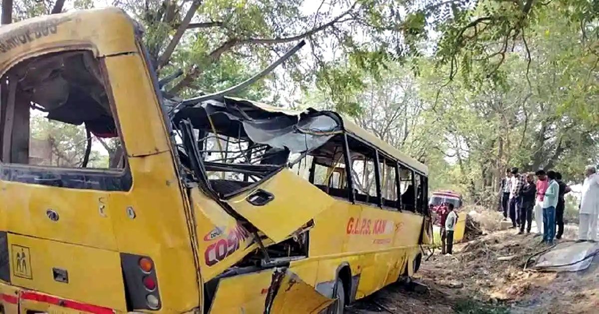 The-school-bus-overturned-in-Haryana-on-the-morning-of-Eid-killing-6-children-The-driver-was-drunk
