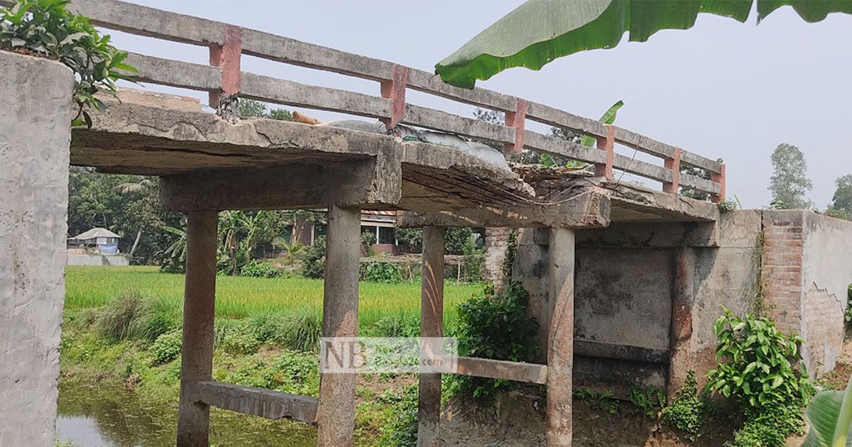 ভাঙা সেতুতে ভোগান্তি ৪০ গ্রামের মানুষের