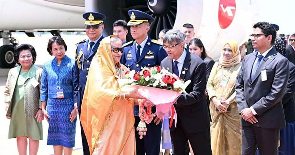 প্রধানমন্ত্রী-থাইল্যান্ডে-লাল-গালিচা-সংবর্ধনা