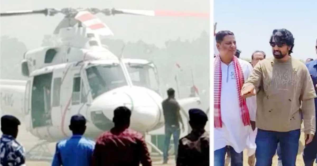 নির্বাচনি প্রচারে গিয়ে দেবের হেলিকপ্টারে আগুন