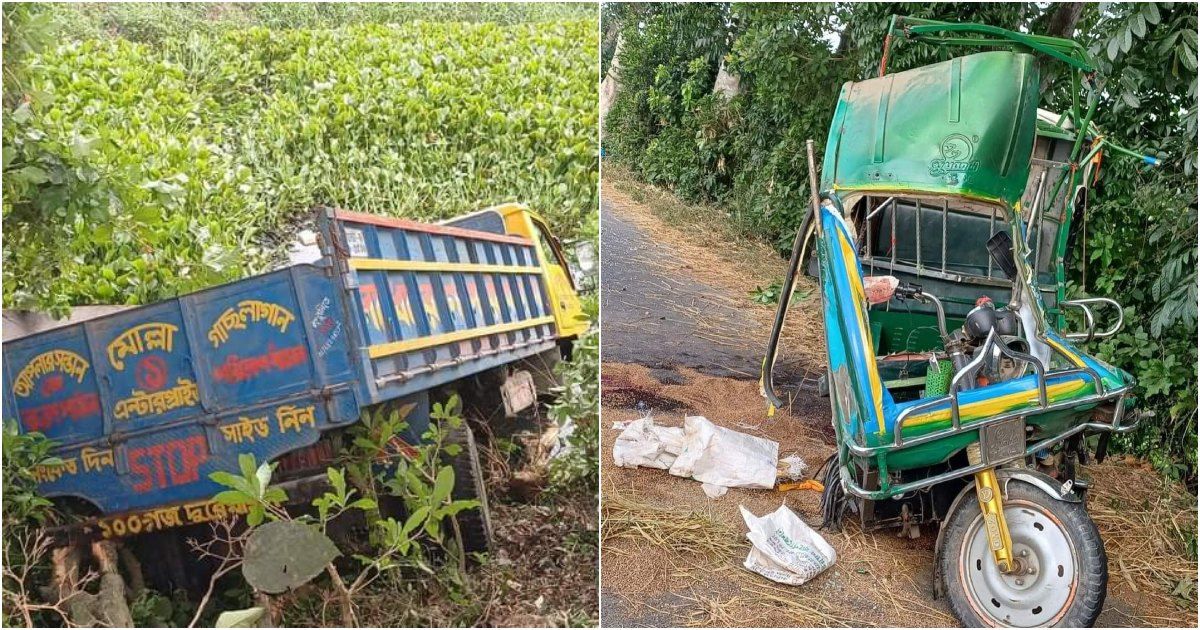 ইজিবাইকে-গাছ-বোঝাই-ট্রাকের-ধাক্কা-নিহত-২