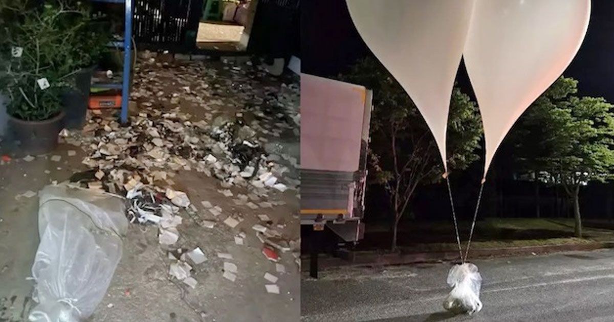 দক্ষিণ কোরিয়ায় বেলুনে বর্জ্য পাঠাল উত্তর