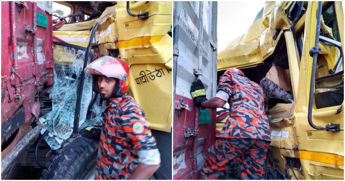 বিকল-কাভার্ড-ভ্যানের-পেছনে-অন্যটির-ধাক্কা-দুই-ভাই-নিহত