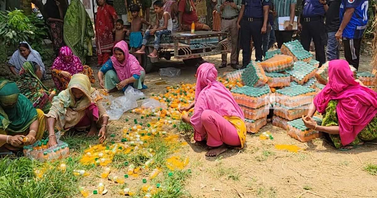 প্রাণের আদলে তৈরি হচ্ছিল নকল জুস