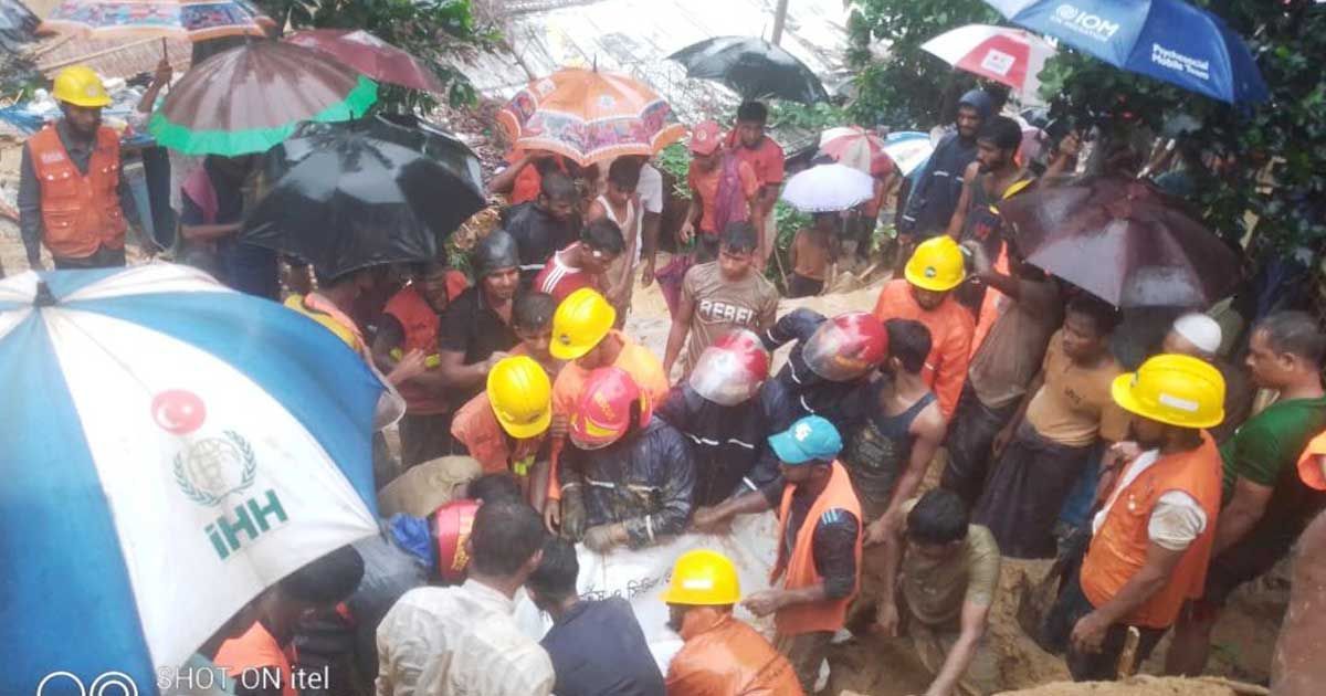 উখিয়ায় আবারও পাহাড় ধস, রোহিঙ্গা যুবক নিহত