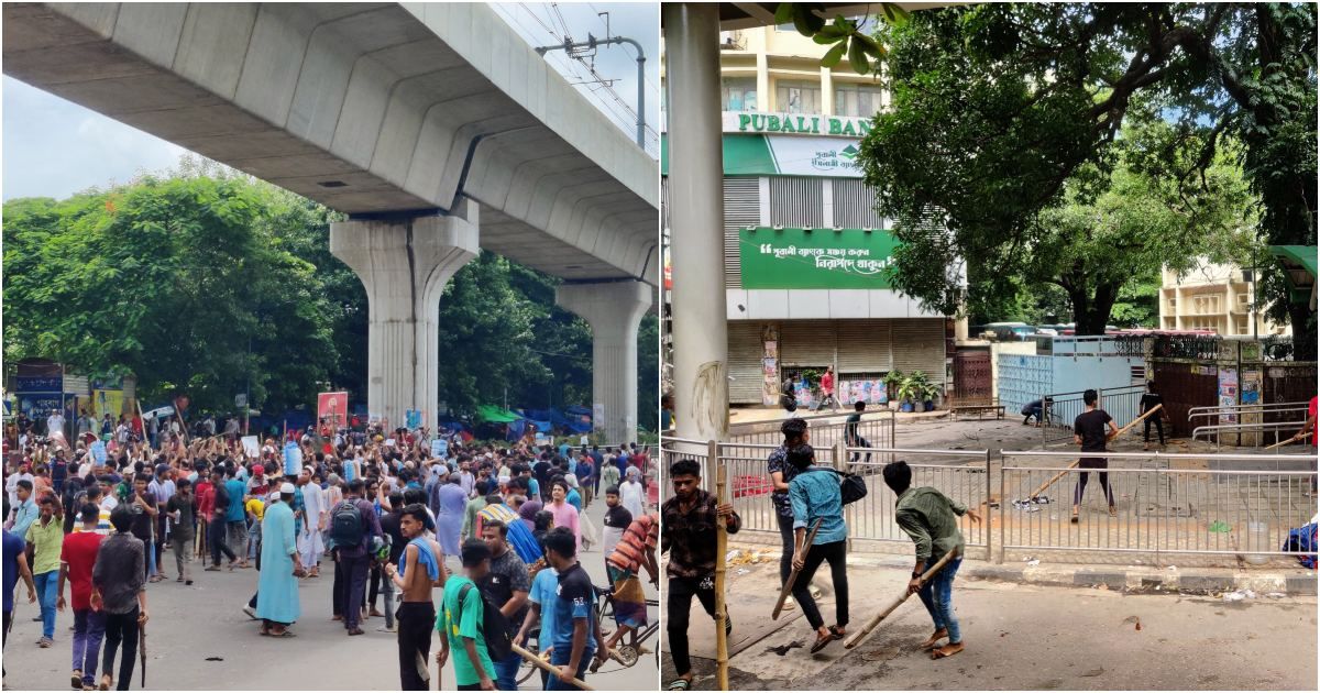 শাহবাগে-ছাত্রলীগের-সঙ্গে-আন্দোলনকারীদের-ইট-পাটকেল-ছোড়াছুড়ি