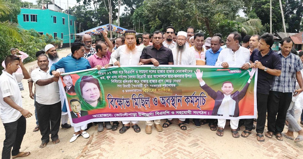 কোটালীপাড়ায় বিএনপির বিক্ষোভ-সমাবেশ