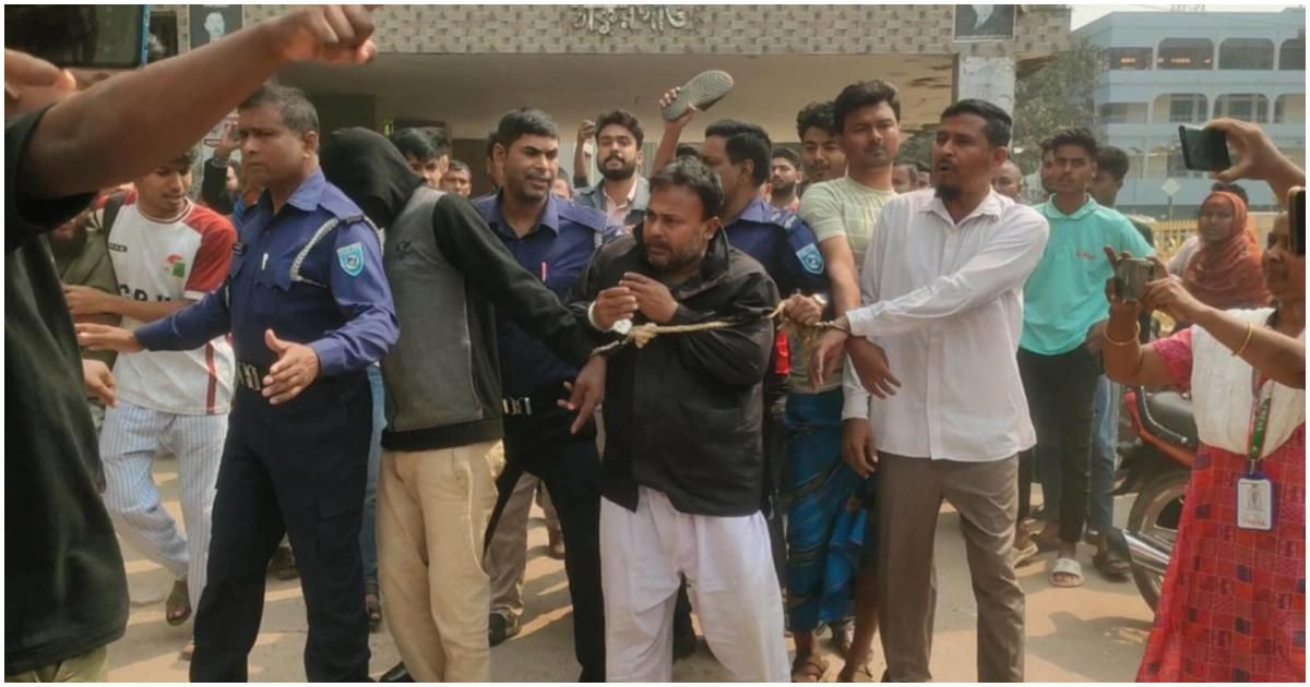স্কুলছাত্রী ধর্ষণ মামলায় অভিযুক্ত শিক্ষককে আদালতে মারধর