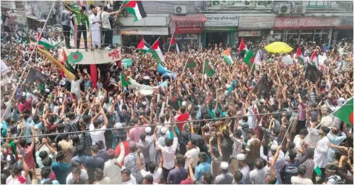 গাজায় বর্বরোচিত হামলার প্রতিবাদে দেশের বিভিন্ন স্থানে বিক্ষোভ