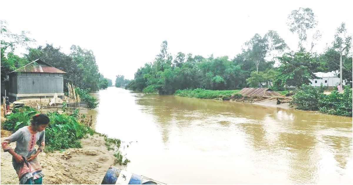 শেরপুরে বাড়ছে নদ-নদীর পানি, বন্যার আশঙ্কা