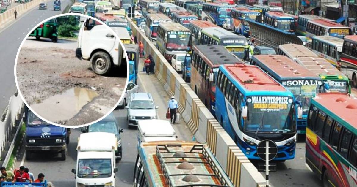 Sylhet-Dhaka-highway-traffic-is-increasing-in-misery