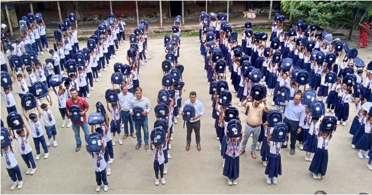 UNO-students-came-to-school-with-a-new-bag-in-Kotalipara