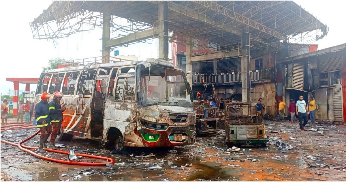 Habiganj-fire-at-CNG-Filling-Station-burned-5-cars