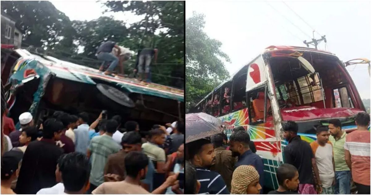 The-bus-was-killed-by-pushing-the-electric-pole-upside-down