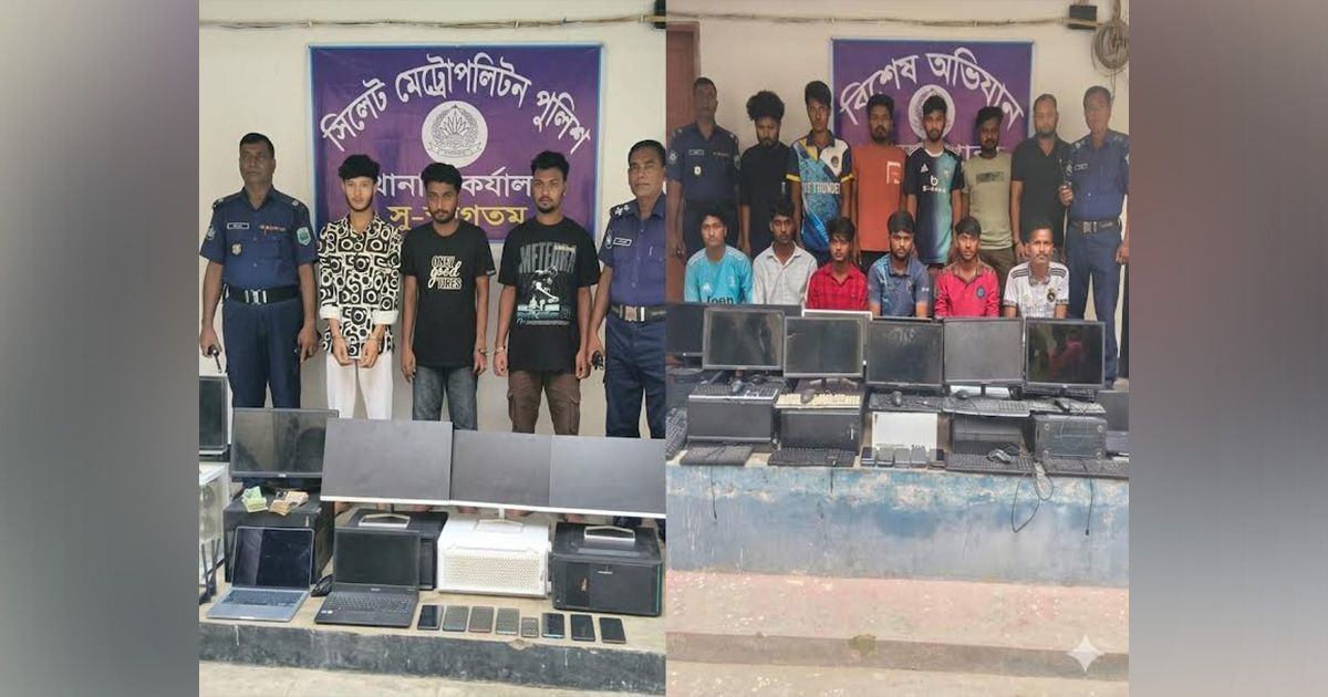 অনলাইন প্রতারক চক্রের ১৫ সদস্য গ্রেপ্তার, ইলেকট্রনিক সরঞ্জাম ও নগদ অর্থ জব্দ