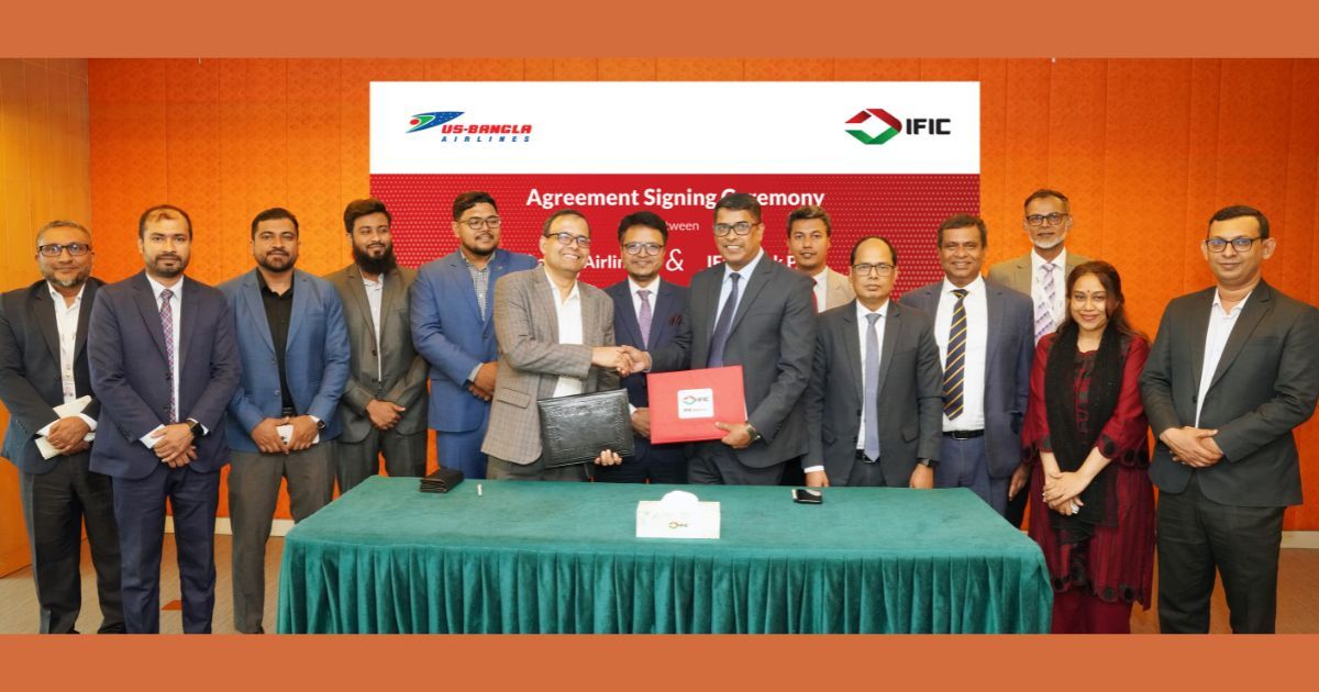 আইএফআইসি ব্যাংক ও ইউএস-বাংলা এয়ারলাইন্সের মধ্যে সমঝোতা চুক্তি স্বাক্ষর