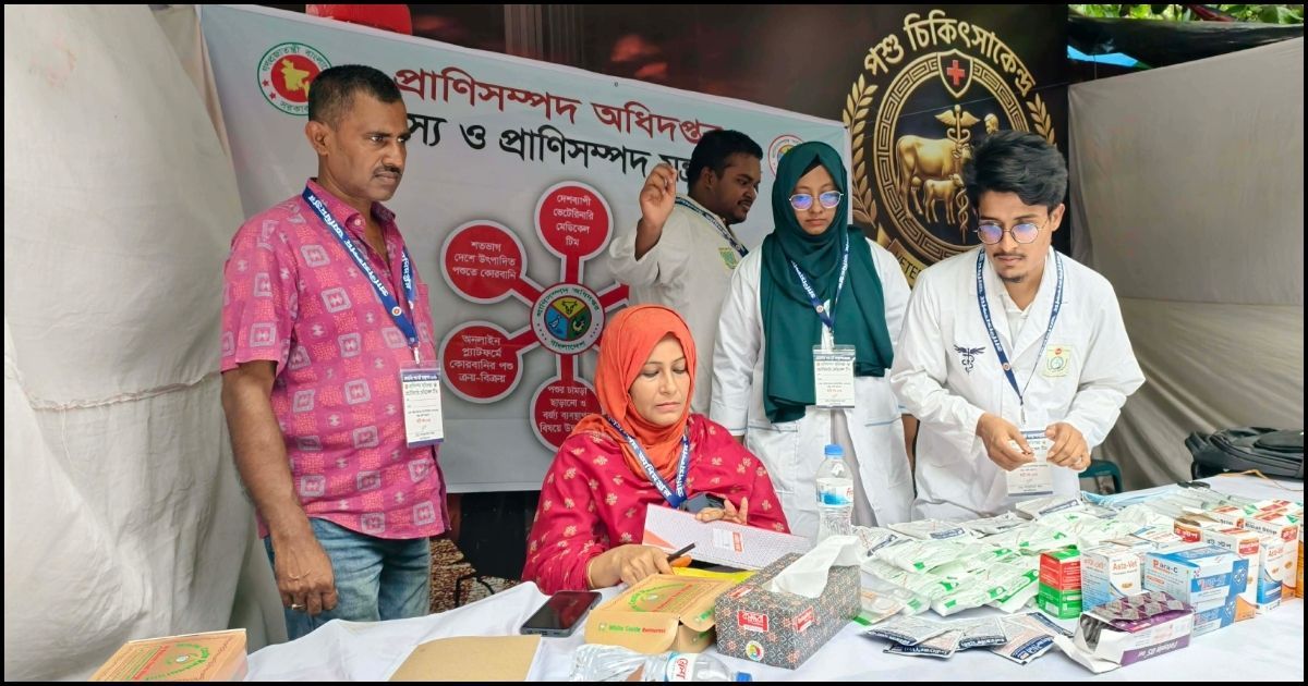 রাজধানীর পশুর হাটগুলোতে ভেটেরিনারি চিকিৎসাসেবা বাকৃবির ১৫ শিক্ষার্থী