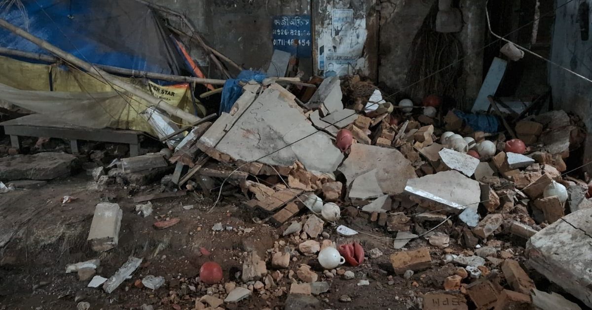 A-part-of-the-century-old-building-of-Bhairav-​​collapsed